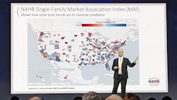 NAHB Chief Economist Robert Dietz speaks during the annual Meeting of the Members at the International Builders' Show. NAHB Chief Economist Robert Dietz speaks during the annual Meeting of the Members at the International Builders' Show.