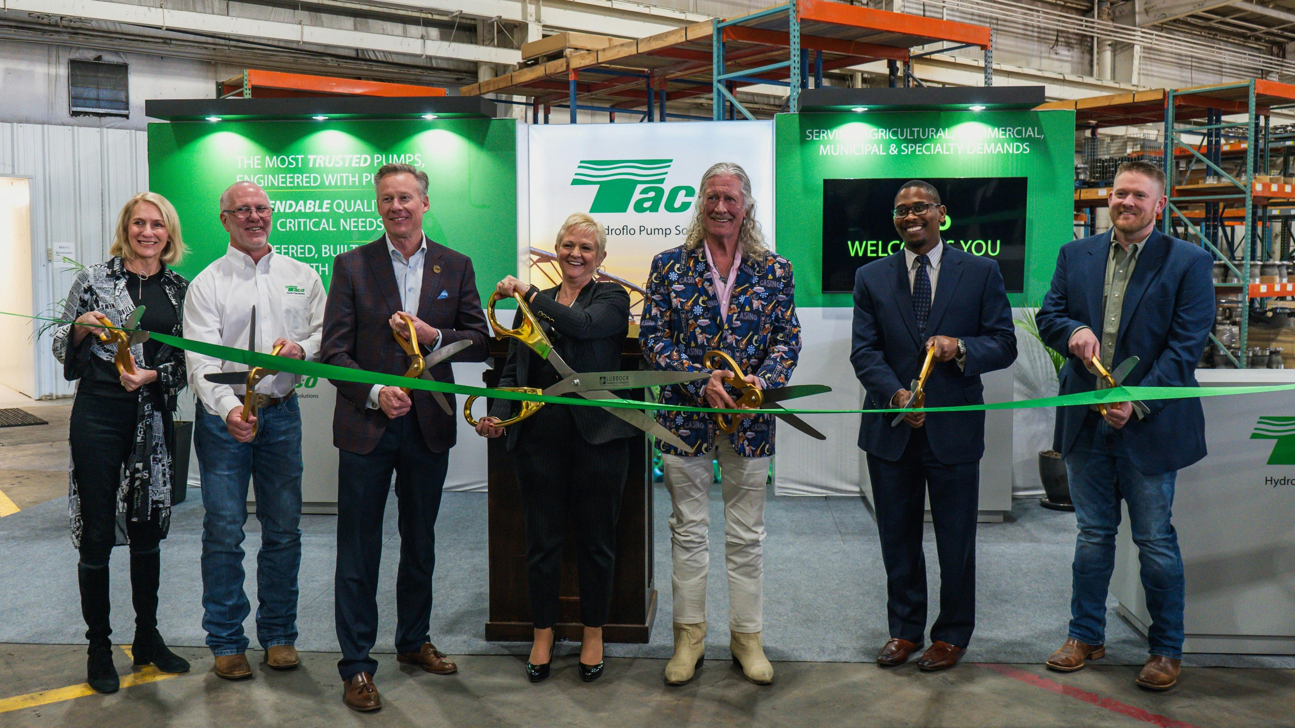 The ribbon-cutting ceremony at the new Lubbock, TX facility.
