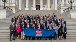The PHCC-NA member delegation during the 2023 Legislative Conference on the steps the the US Capitol Building.