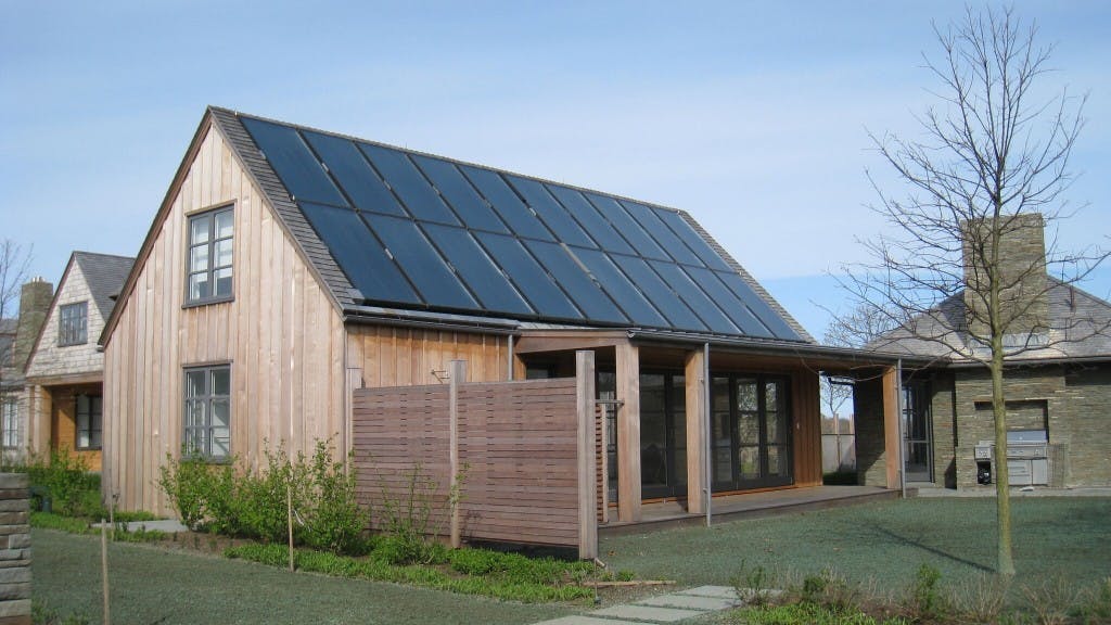 Martha's Vineyard's largest solar hot water array with 20 collectors.