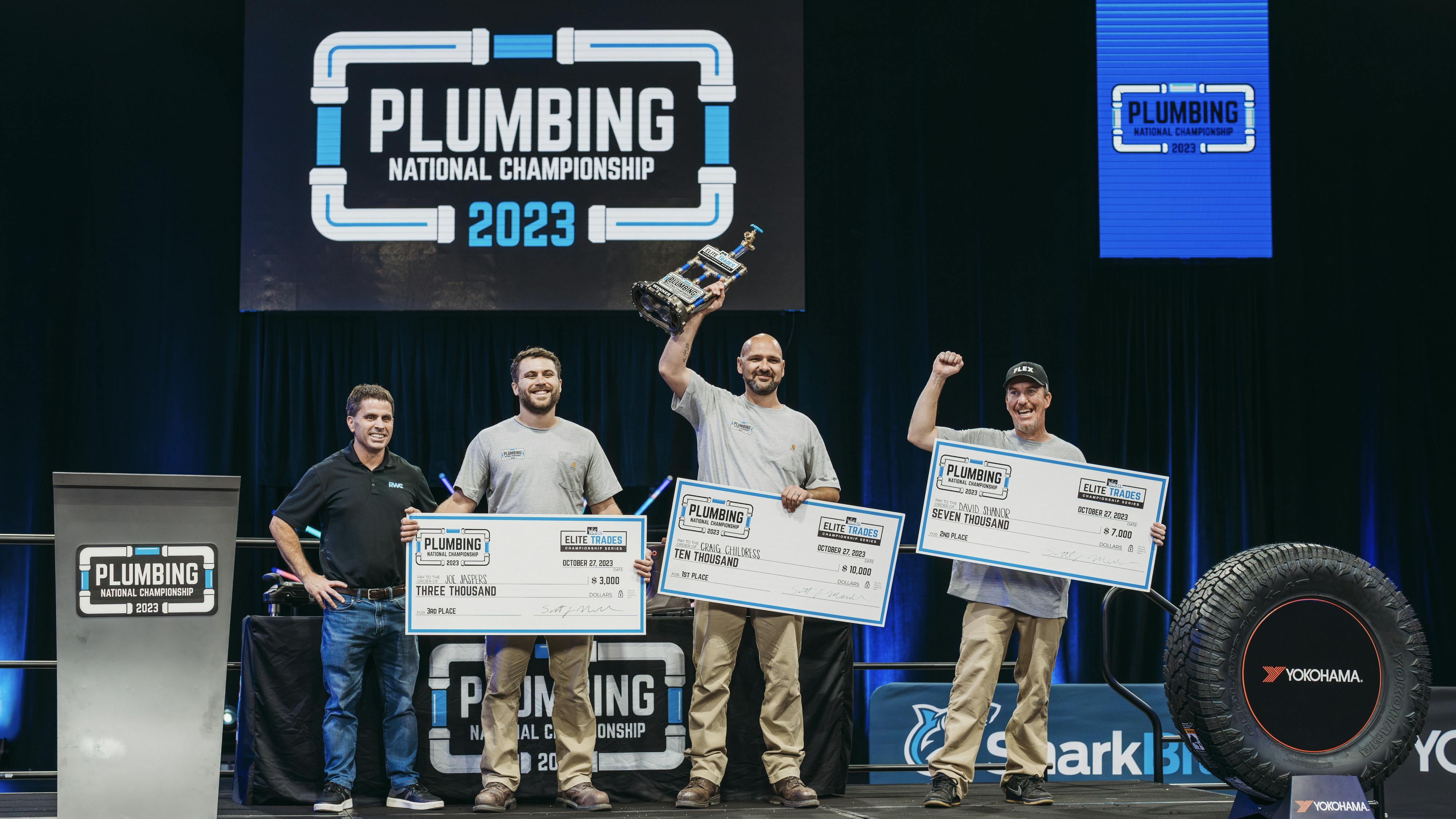 Winners of the Elite Trades Championship Series Plumbing Competition, 2023.
