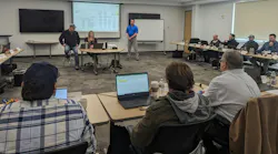 Attendees work in small groups and present their findings to the class at the 2024 PHCC Essentials of Project Management class conducted March 13-16, 2024 at the Viega Training Facility in Nashua, New Hampshire.
