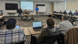 Attendees work in small groups and present their findings to the class at the 2024 PHCC Essentials of Project Management class conducted March 13-16, 2024 at the Viega Training Facility in Nashua, New Hampshire. Attendees work in small groups and present their findings to the class at the 2024 PHCC Essentials of Project Management class conducted March 13-16, 2024 at the Viega Training Facility in Nashua, New Hampshire.