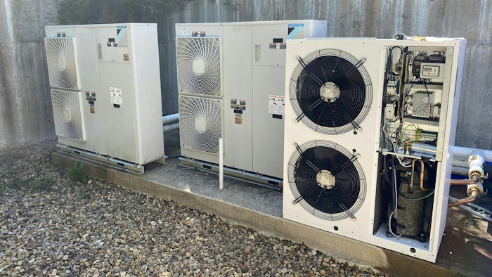 The Aermec heat pump replacement units.