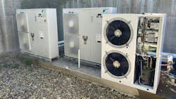The Aermec heat pump replacement units. The Aermec heat pump replacement units.
