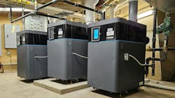 The Weil-McLain SVF boiler line, ranging from 500 to 3000 MBH models, boasts industry-leading thermal efficiency of up to 98%. The Weil-McLain SVF boiler line, ranging from 500 to 3000 MBH models, boasts industry-leading thermal efficiency of up to 98%.