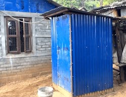 One of the outdoor sanitary bathrooms. One of the outdoor sanitary bathrooms.