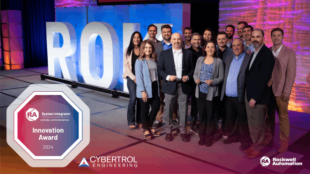 Part of the Cybertrol team accepting their award.