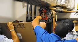 Premier AL heat pump water heater is installer-friendly with both top and side connections. Premier AL heat pump water heater is installer-friendly with both top and side connections.