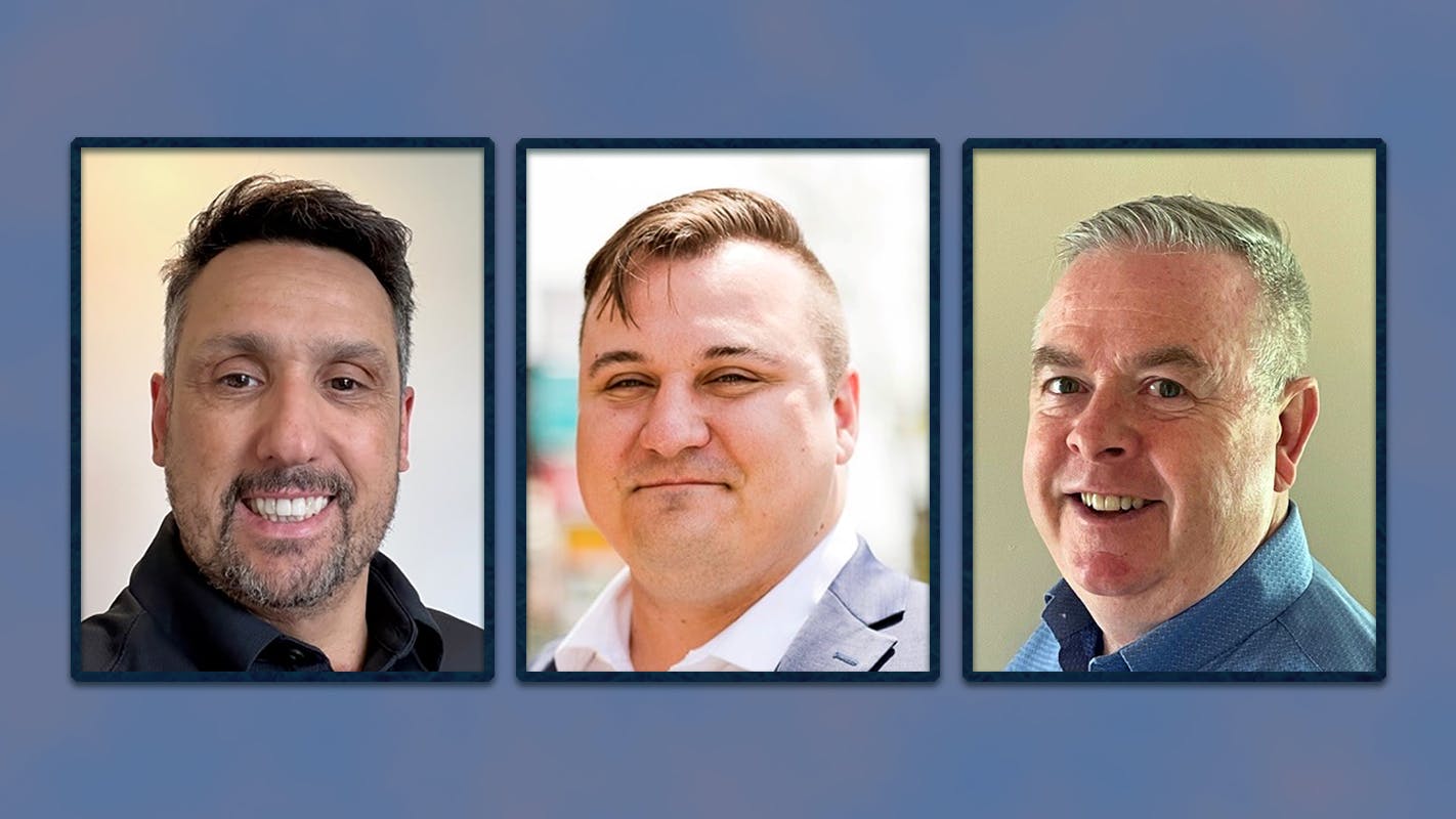 Left to right, Gino DiNezza, Damon Williamson and Graeme Gilbert.