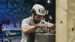 Joe Jaspers competes in the Plumbing National Championship. He would go on to take 3rd place. Joe Jaspers competes in the Plumbing National Championship. He would go on to take 3rd place.