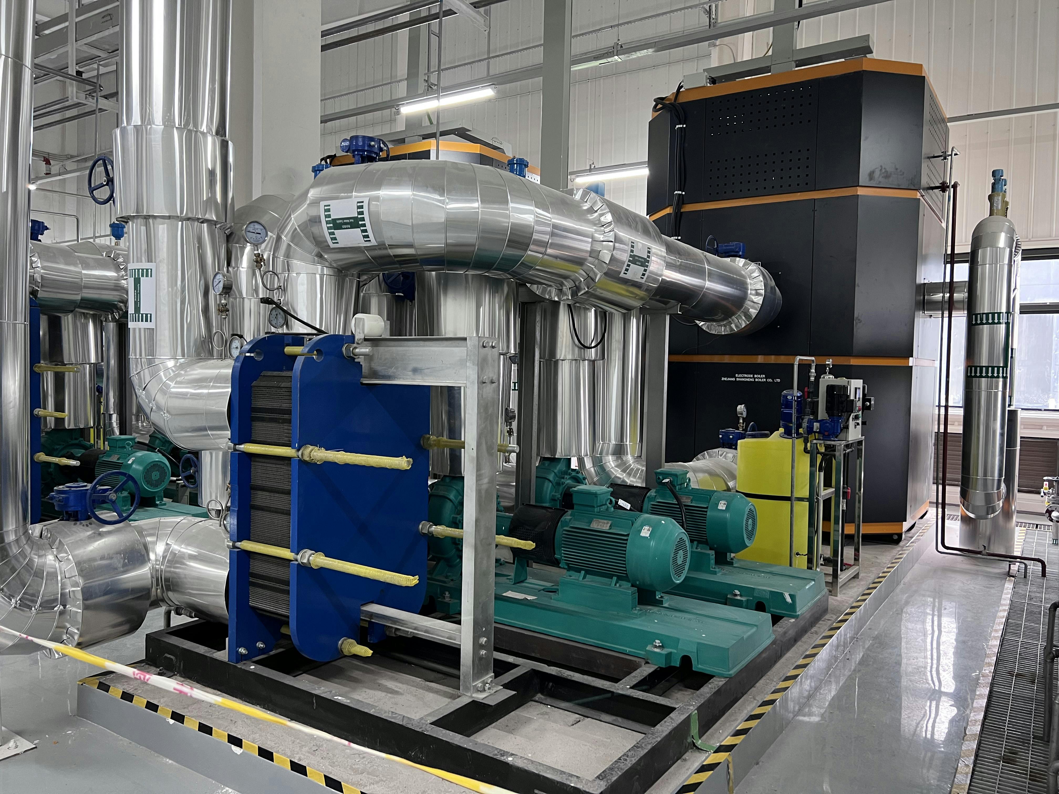 Electrode boilers can match the heating output of fuel burning boilers while converting almost all the energy to heat.