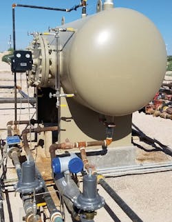 A well head production separator. A well head production separator.