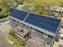 The NMD shop with its PV solar array. The NMD shop with its PV solar array.