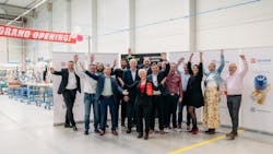 Taco Family of Companies CEO Cheryl Merchant and team members celebrate the grand opening of the new facility in Boršov, Czech Republic. Taco Family of Companies CEO Cheryl Merchant and team members celebrate the grand opening of the new facility in Boršov, Czech Republic.