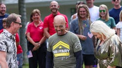 Montel Williams on the set of Military Makeover. Montel Williams on the set of Military Makeover.