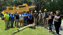 A group shot of the project team and members of the Sales family. A group shot of the project team and members of the Sales family.