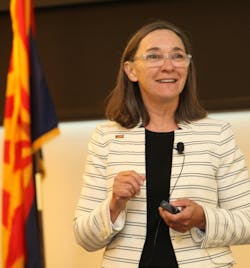 Sarah Porter gives the opening keynote to the EWTS. Sarah Porter gives the opening keynote to the EWTS.