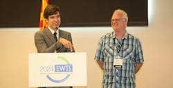 John Lansing (l) and Pat Lando talk urine recycling. John Lansing (l) and Pat Lando talk urine recycling.