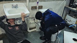 Bullard-Havens students installing the Sanibest Pro. Bullard-Havens students installing the Sanibest Pro.