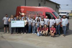 A. O. Smith donated $150,000 to the Community Resource Center in Nashville, which provides essential hygiene items to Middle Tennessee citizens during times of disaster and seasons of ongoing need. A. O. Smith donated $150,000 to the Community Resource Center in Nashville, which provides essential hygiene items to Middle Tennessee citizens during times of disaster and seasons of ongoing need.