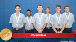 Your 2024 Plumbing Championship winners: Wyatt Zeleny, James Banks, Charles Goede, Migel Reyes, Evan Agresto, and Diego Gutieirez.