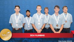 Your 2024 Plumbing Championship winners: Wyatt Zeleny, James Banks, Charles Goede, Migel Reyes, Evan Agresto, and Diego Gutieirez. Your 2024 Plumbing Championship winners: Wyatt Zeleny, James Banks, Charles Goede, Migel Reyes, Evan Agresto, and Diego Gutieirez.