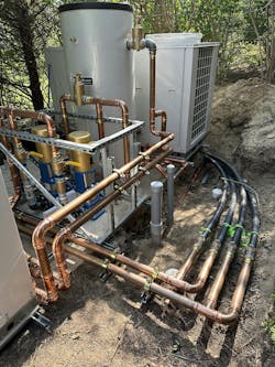 The buffer tank tied in. The buffer tank tied in.