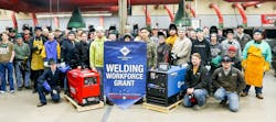 Some of the welding trainees who will be benefiting from the new grants. Some of the welding trainees who will be benefiting from the new grants.