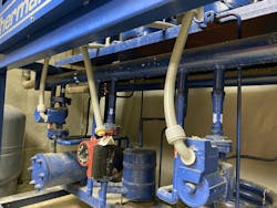 The Thermaltron Dinosaur's circulators and heat exchangers. The Thermaltron Dinosaur's circulators and heat exchangers.