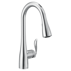 The Arbor Smart touchless kitchen faucet with voice control. The Arbor Smart touchless kitchen faucet with voice control.