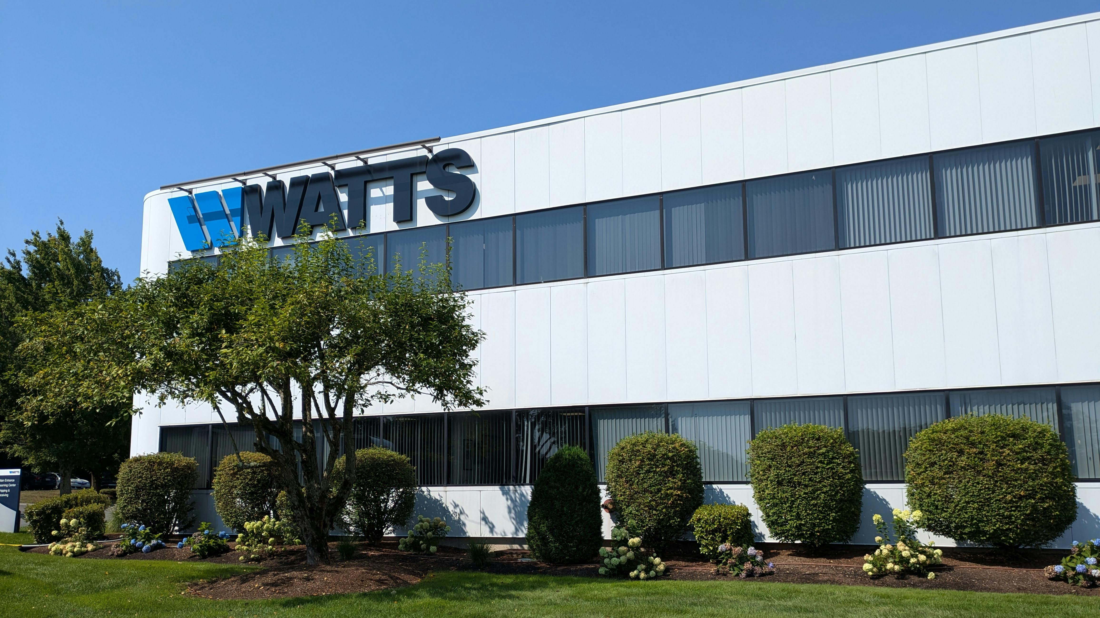 The Watts Water Technologies headquarters in North Andover, MA.
