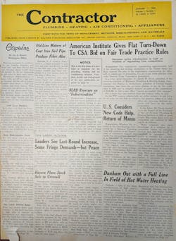 The first issue of CONTRACTOR from 1954. The first issue of CONTRACTOR from 1954.