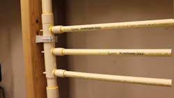 Installed CPVC pipe. Installed CPVC pipe.