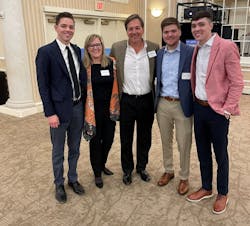 Photo from the Delaware Contractors Association Annual Dinner on November 02, 2023. Left to Right: Zach Dennis-Operations Manager, Garnet Schlosser Dennis-Vice President, Steve Dennis-President, Justin Dennis-Estimator, Chris Dennis-Estimator. Photo from the Delaware Contractors Association Annual Dinner on November 02, 2023. Left to Right: Zach Dennis-Operations Manager, Garnet Schlosser Dennis-Vice President, Steve Dennis-President, Justin Dennis-Estimator, Chris Dennis-Estimator.