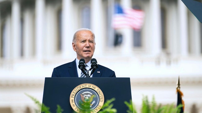 President Joe Biden delivers a speech in May of 2024.