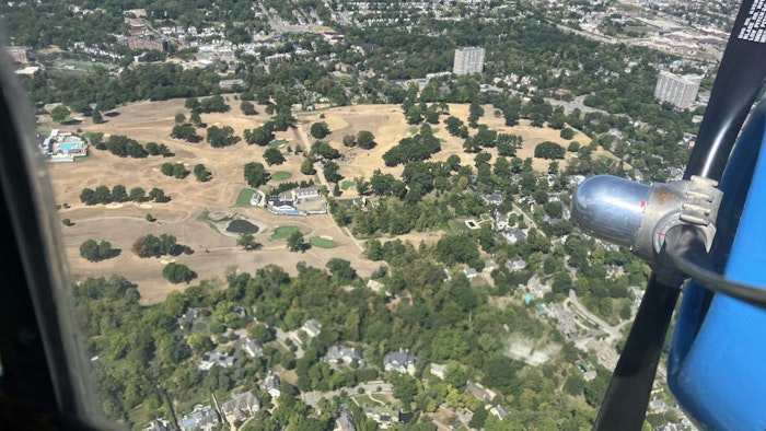 A bird's eye view of the country club.