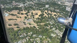A bird's eye view of the country club. A bird's eye view of the country club.
