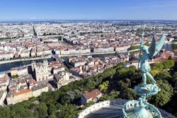 Lyon, France, viewed from the top of Notre Dame de Fourviere. Lyon, France, viewed from the top of Notre Dame de Fourviere.