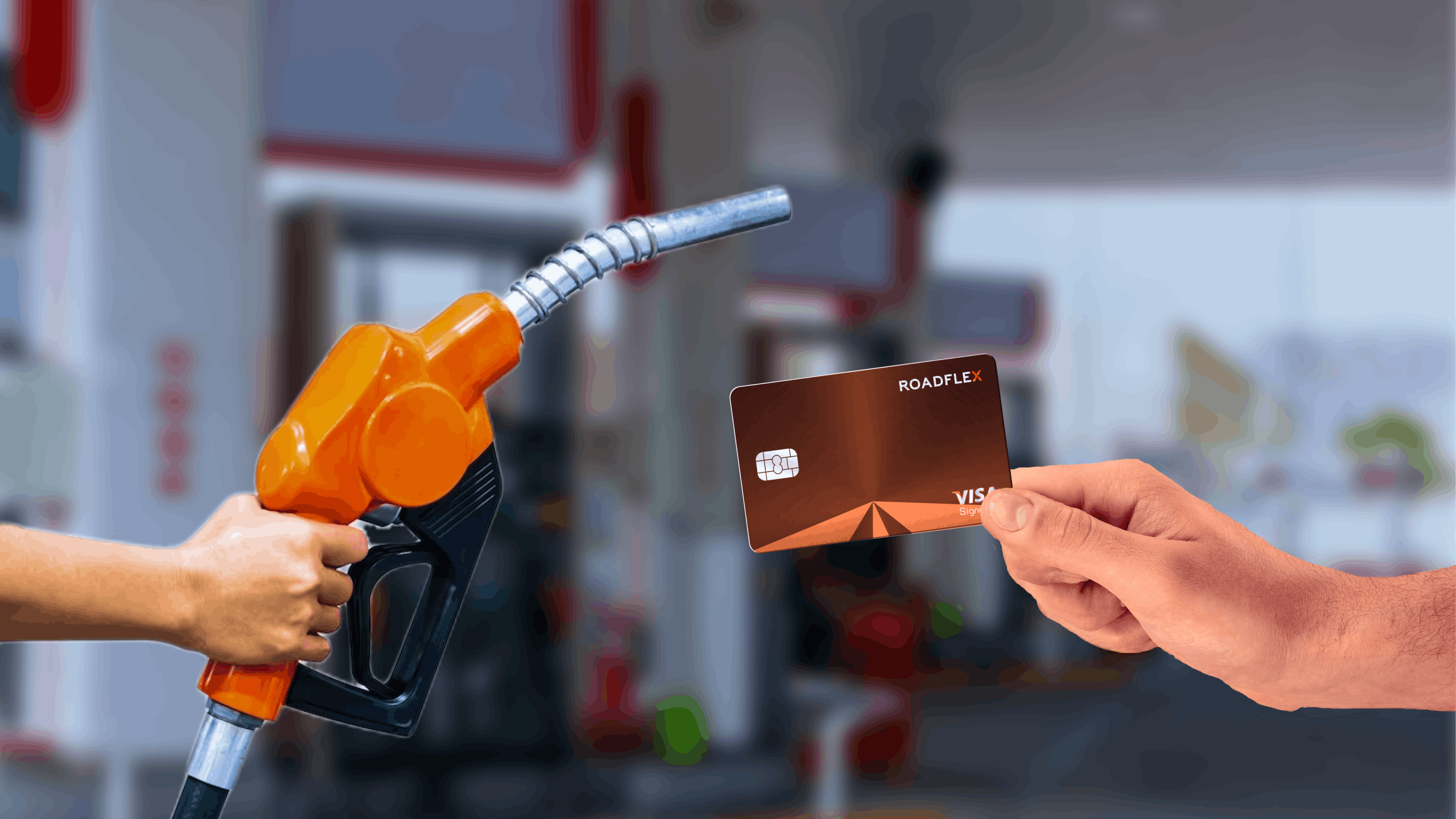66ed90ff288081b6d941f863 Roadflex Card At A Gas Station