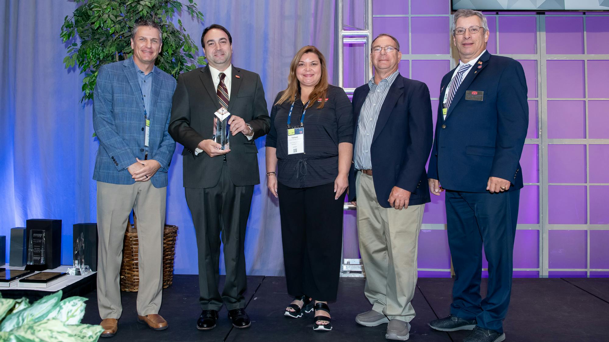 Vincent Giglio III (holding trophy), PHCCs Plumbing Contractor of the Year 2024.