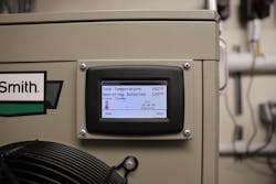 The CHP-120 control screen. Three operating modes are available to meet varying hot water demands. The CHP-120 control screen. Three operating modes are available to meet varying hot water demands.