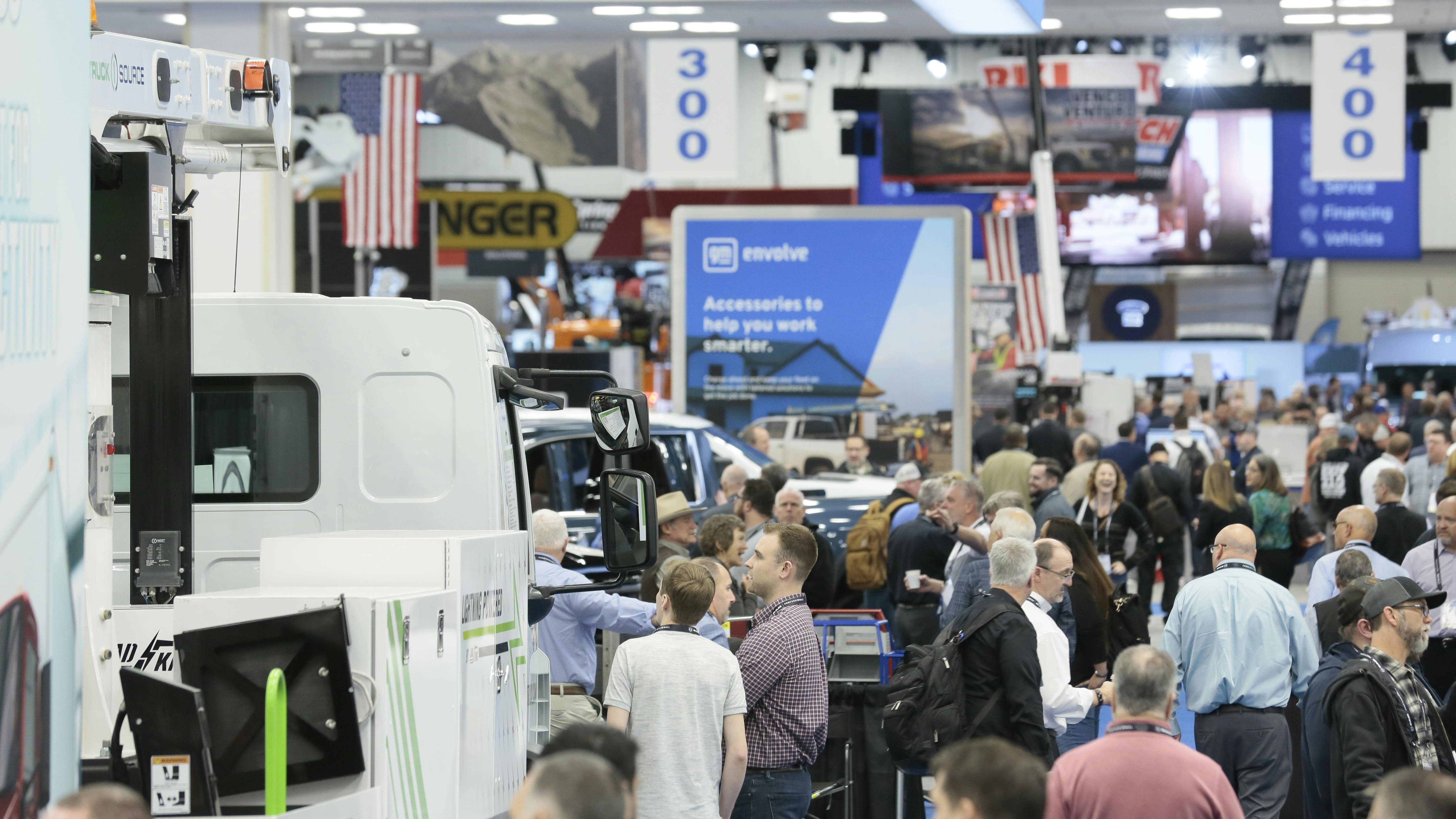 A scene from the show floor during Work Truck Week 2024.