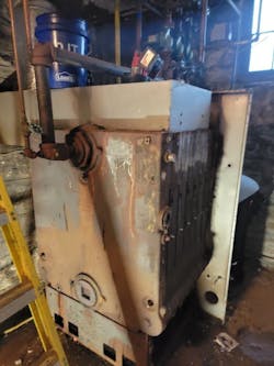The old 1950s-era boiler. The old 1950s-era boiler.
