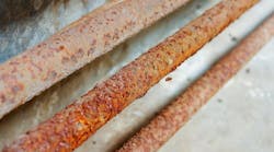 Rusty iron pipes. Rusty iron pipes.