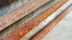 Rusty iron pipes. Rusty iron pipes.