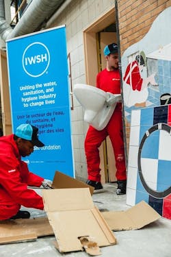 Apprentices at BTP CFA Rhône Apprenticeship Training Centre unpack donated WorldSkills Lyon 2024 Plumbing and Heating competition fixtures. Apprentices at BTP CFA Rhône Apprenticeship Training Centre unpack donated WorldSkills Lyon 2024 Plumbing and Heating competition fixtures.