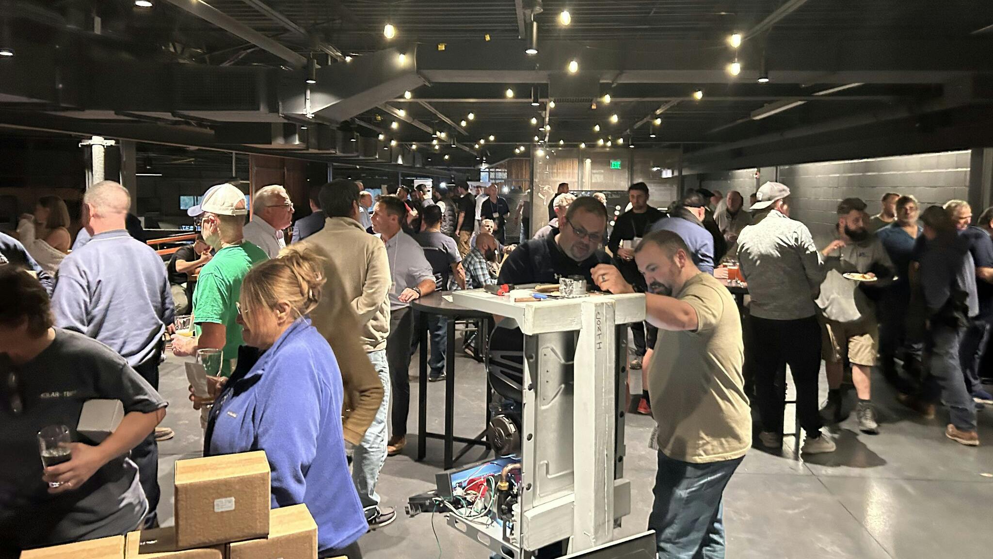 The crowd at the Trillium Brewing Co.