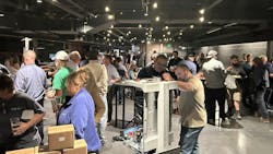 The crowd at the Trillium Brewing Co. The crowd at the Trillium Brewing Co.