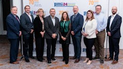 The 2025 Plumbing Manufacturers International Board of Directors, with PMI CEO/Executive Director Kerry Stackpole (far left). l-r: Michael Reffner, Moen; Kate Olinger, Uponor-GF Building Flow Solutions; Troy Benavidez, LIXIL; board president Belinda Wise, Neoperl; immediate past board president Chip Way, Lavelle Industries; Paige Riddle, LSP Products; board secretary/treasurer Lowell Lampen, Kohler; and board vice president Bob Neff, Delta Faucet Company. The 2025 Plumbing Manufacturers International Board of Directors, with PMI CEO/Executive Director Kerry Stackpole (far left). l-r: Michael Reffner, Moen; Kate Olinger, Uponor-GF Building Flow Solutions; Troy Benavidez, LIXIL; board president Belinda Wise, Neoperl; immediate past board president Chip Way, Lavelle Industries; Paige Riddle, LSP Products; board secretary/treasurer Lowell Lampen, Kohler; and board vice president Bob Neff, Delta Faucet Company.